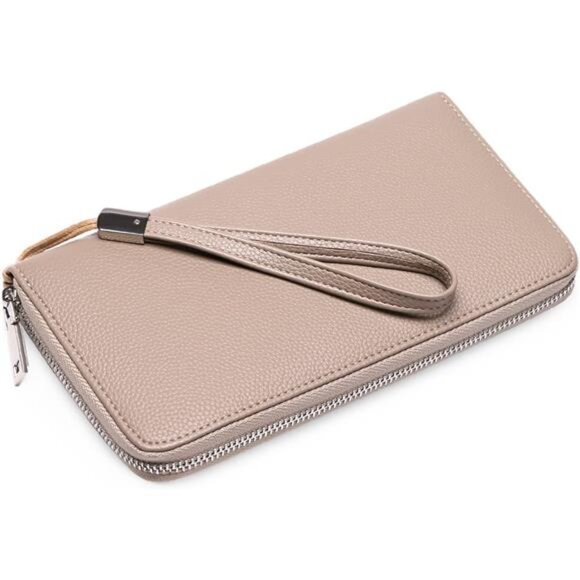 New Womens Wallet RFID Blocking Leather Zip Around Wallet Large Capacity - Picture 2 of 7